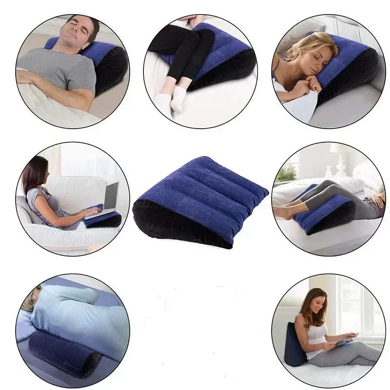 Inflatable Wedge Pillow Love Intercourse Cushion 18 Adult Sexuality Position Couple Body Support Cushion Air Triangular Pillow image 5