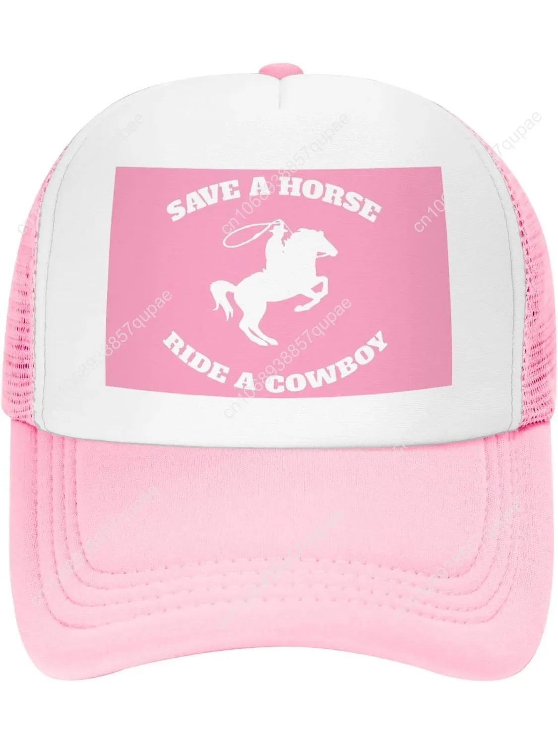 

Save A Horse Ride A Cowboy Hat Cowboy Baseball Cap Trucker Hat Women Men Pink