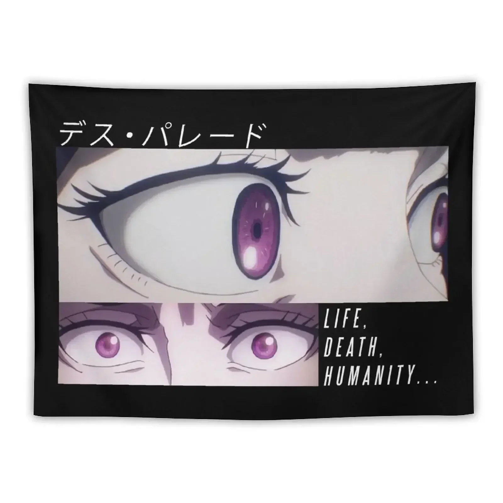 

Death Parade ''HUMANITY'' V1 Tapestry Wallpapers Home Decor Korean Room Decor Tapestry