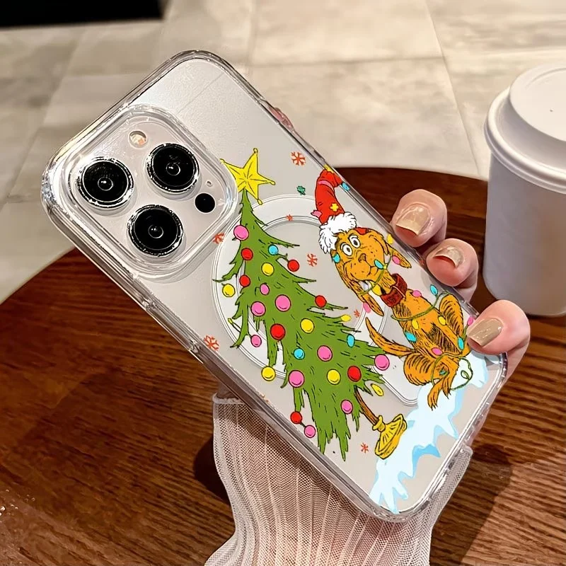 Puppy themed Christmas party Clear Phone Case For iPhone 17 16 15 14 13 12 11 Pro Xs Max Mini Plus XR Air 17e 16e Magsafe Cover - view 4