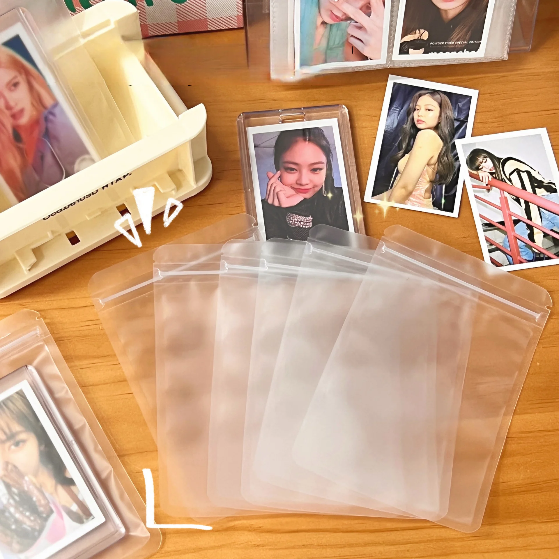 50 Stück matte selbstklebende Beutel, transparente Lebensmittelverpackungsbeutel, Süßigkeiten-Versiegelungsbeutel, Früchtetee-Versiegelungsbeutel – Detail 3