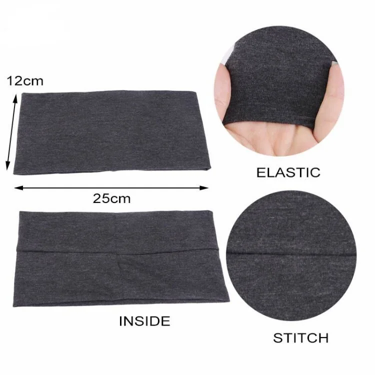 Solides, breites, elastisches Stirnband, Yoga-Sport-Kopfband, Kopfbedeckung – Detail 4