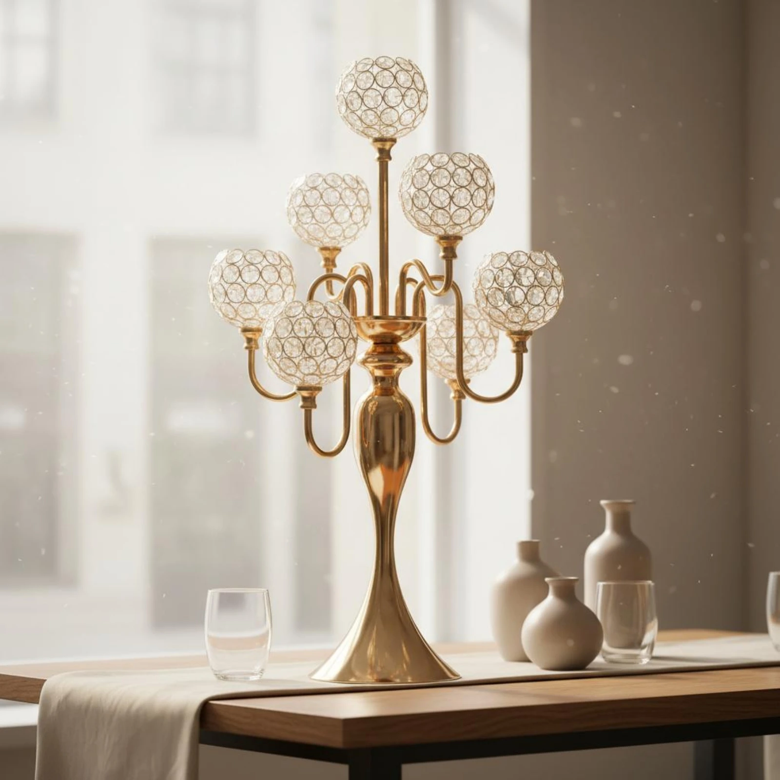Luxury Crystal Ball Candelabra - Crystal Ball Decor recension och pris