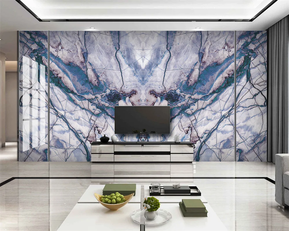 beibehang Customized modern light luxury jazz white striped marble background wallpaper papel de parede papier peint