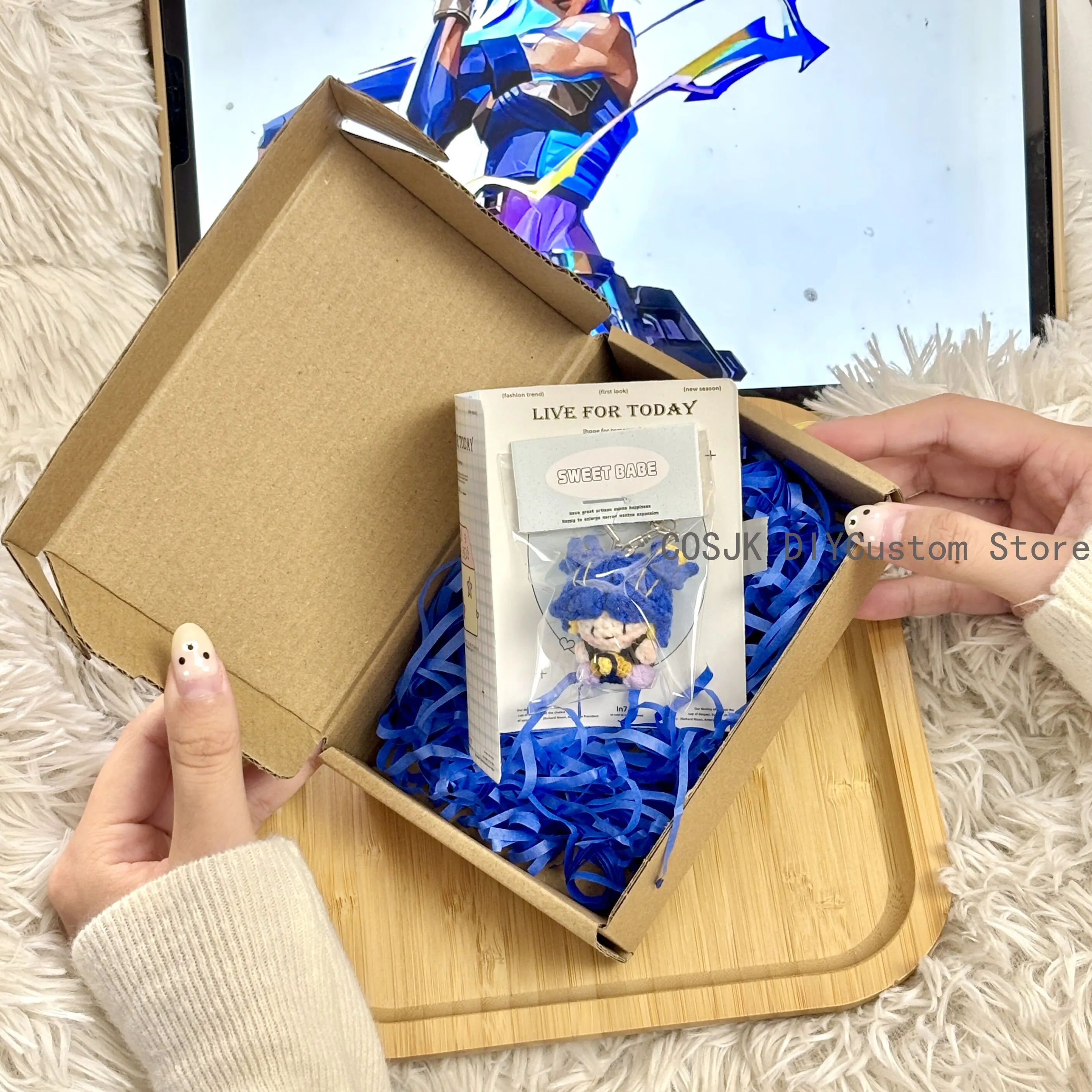 VALORANT neon Clove Gekko Killjoy Fade Viper Game Knit Body Mini Plush Stuffed Plushie Bag Pendant Cute Figure Keychain Gift view 2