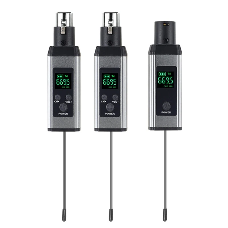 

MAKE-Wireless Microphone Converter Microphone Transmitter Receiver XLR Microphone Wireless System For Dynamic Microphone