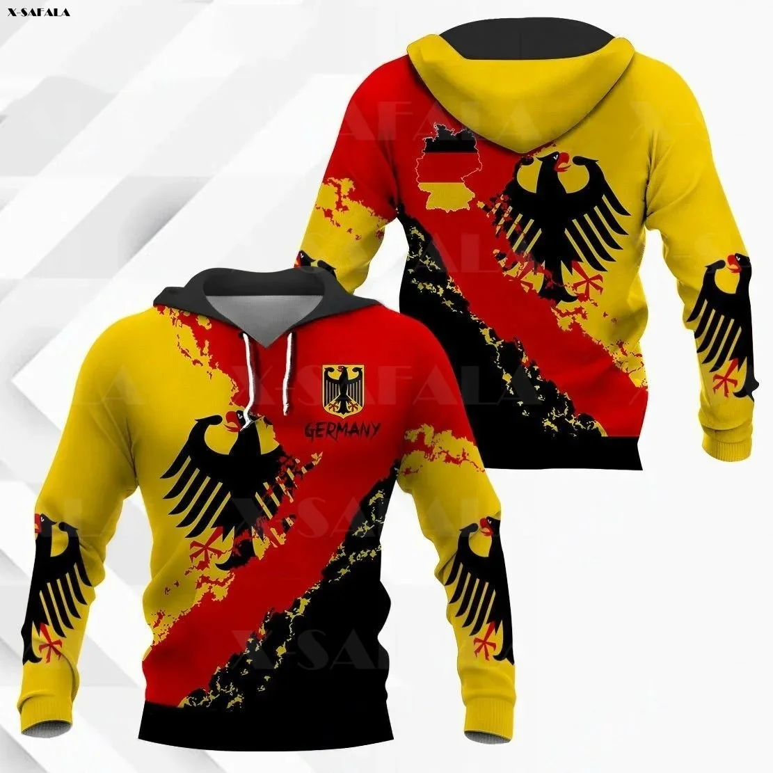 Germany Armor Flag Eagle Tattoo 3D Print Zipper Hoodie Man Female Pullover Sweatshirt Hooded Jersey Tracksuits