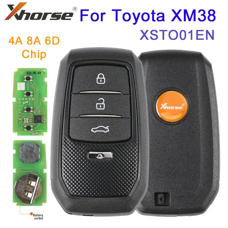 

Xhorse VVDI Key Tool XSTO01EN Universal VVDI XM38 Smart Remote Car Key for Toyota 4D 8A 4A Chip Support 312 314 315 434 Generate
