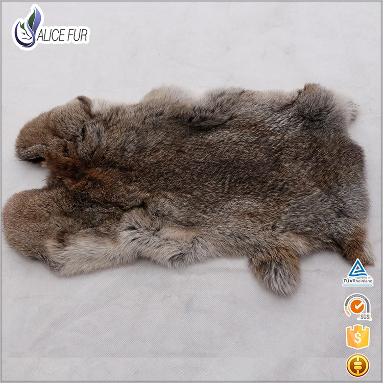 Factory Supply 100% Real Tanned Natural color Rabbit fur skins Real fur pelts For Garment Use