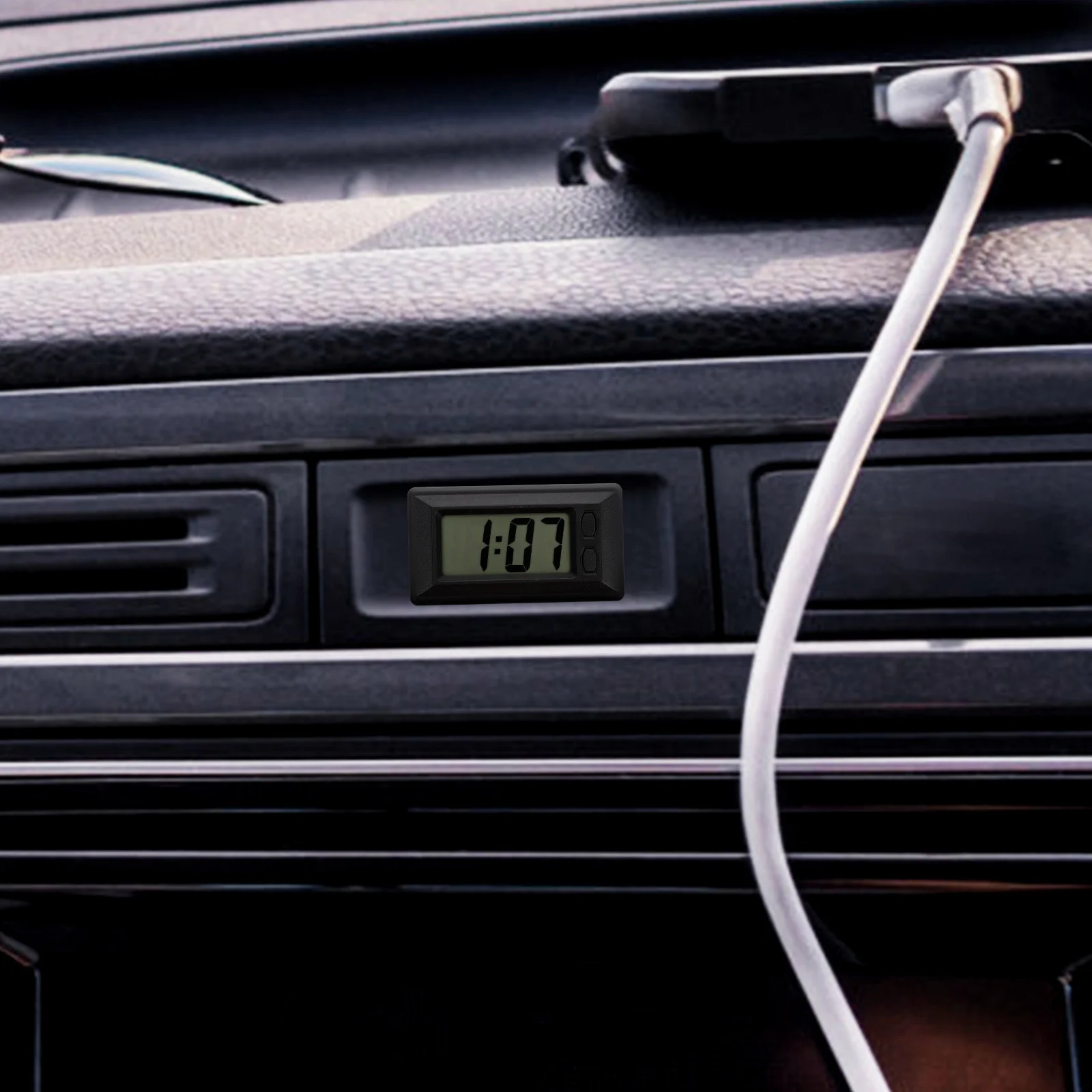 Electronic Calendar Mini Digital Clock For Car Ultra Thin Dashboard Desk Clock Tiny Led Time Display Tool