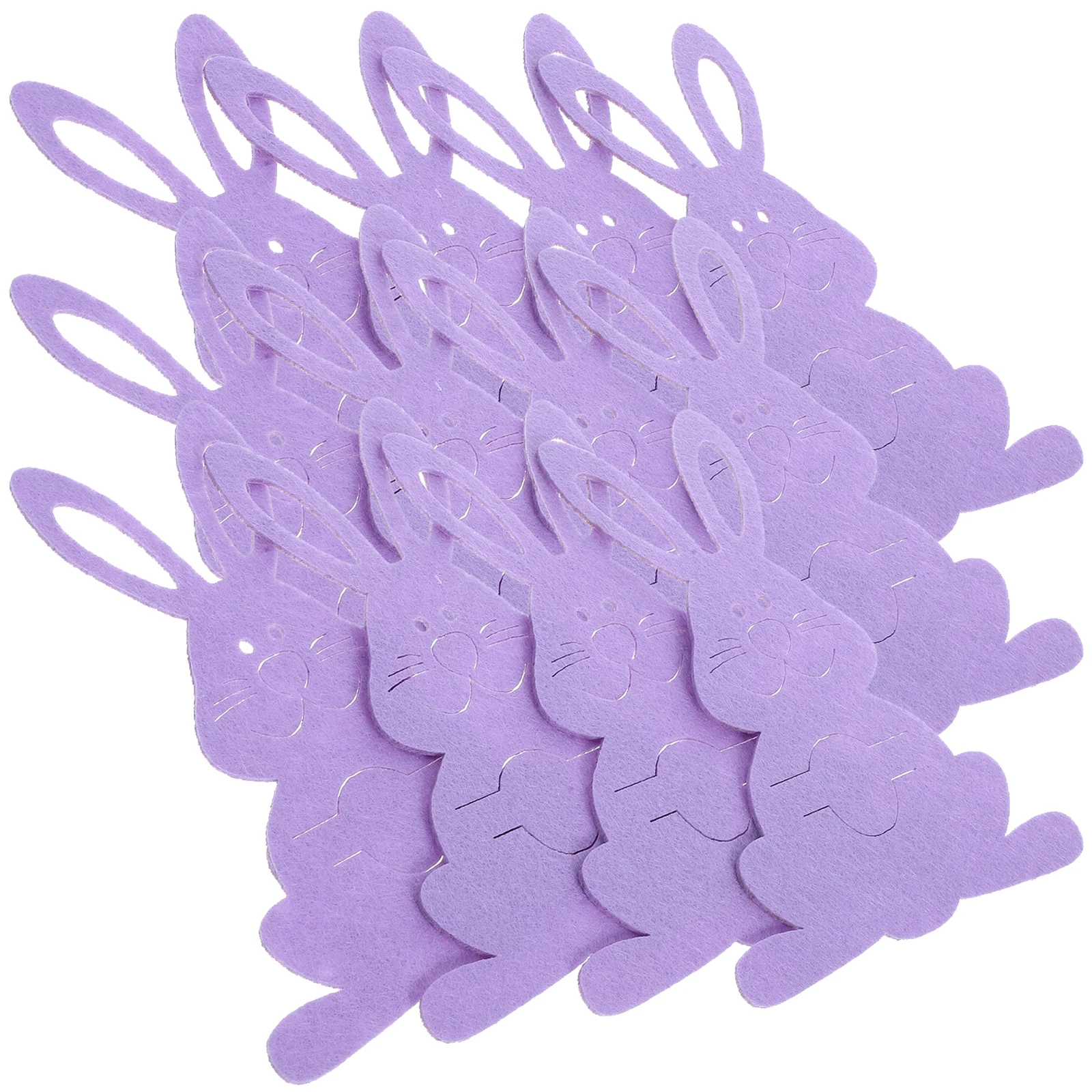 

12 Pcs Cutlery Party Tableware Holder Bags Cloth Material Easter Party Decorations Bunny Style Fork Holders Tableware Storage
