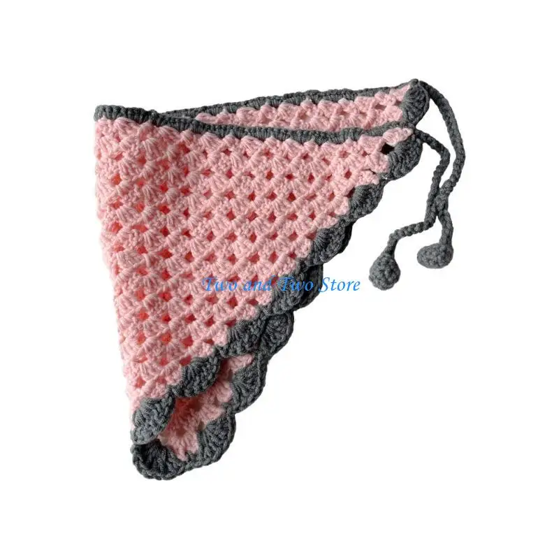 

HX6F Мягкая женская уличная повязка для волос с накидкой на голову Изысканная повязка на голову ручной работы