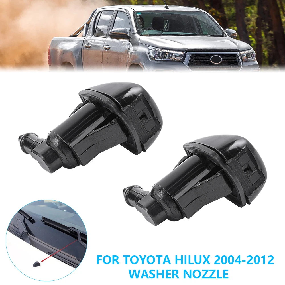 

A Pair Windshield Washer Nozzle Jet for Toyota Hilux 2004-2015 for Toyota Fortuner 2005-2012 85381-0K010