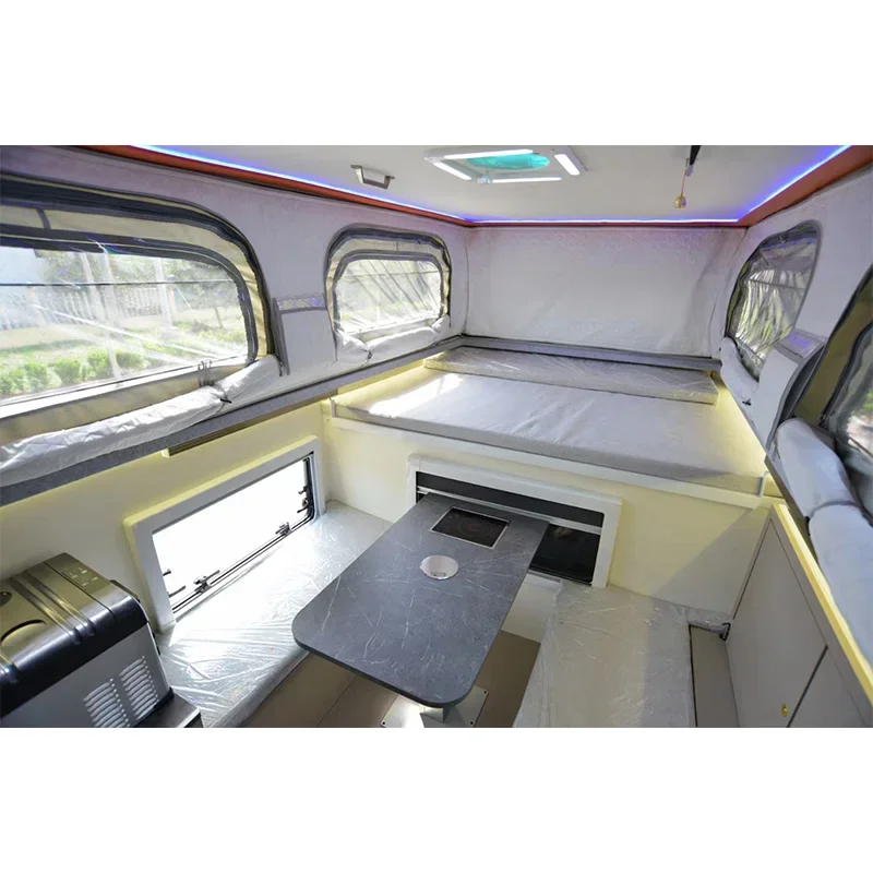 2026 Truck Camper for Pick up Stainless Steel Camper Trailers caravan with Bunks Camper Trailer Rv Factory Custom