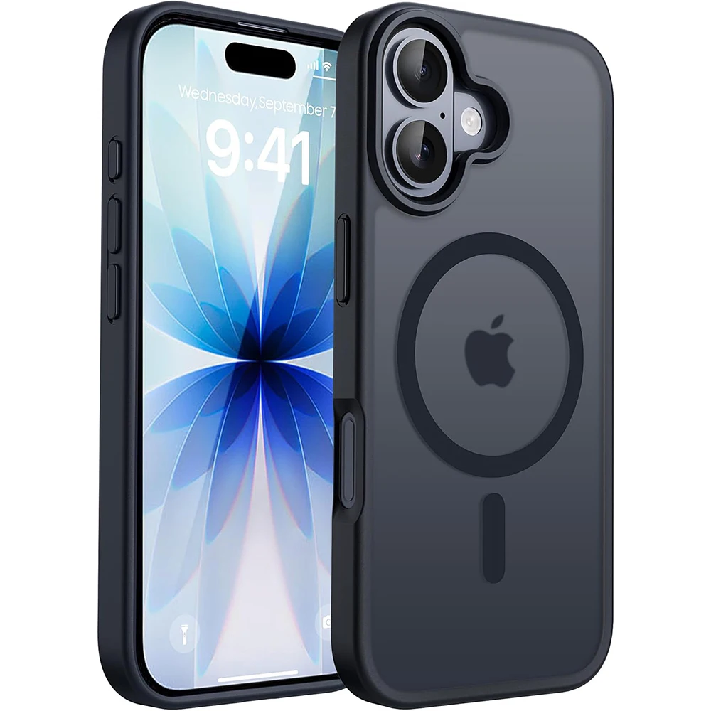 Capa fosca para magsafe iphone 17 pro max air 16e 16 e 15 plus 14 13 12 11 iphone17 17pro 16pro mag seguro acessórios de capa de telefone