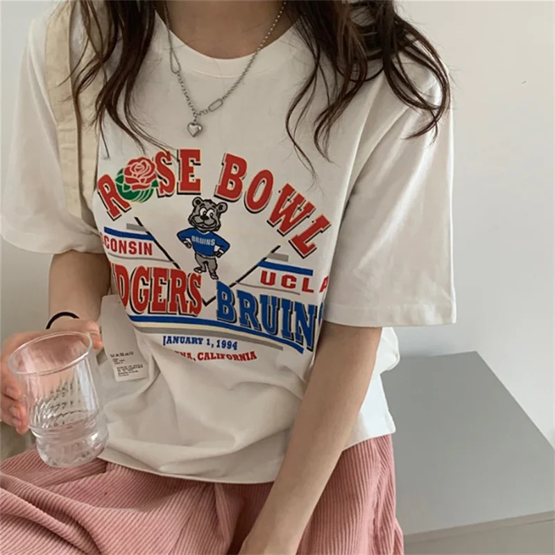 2025Printed Short Sleeve Plus Size Women's Short Sleeve T-Shirt Summer Loose Women's T-Shirt High Quality Letter Pattern CCXX224