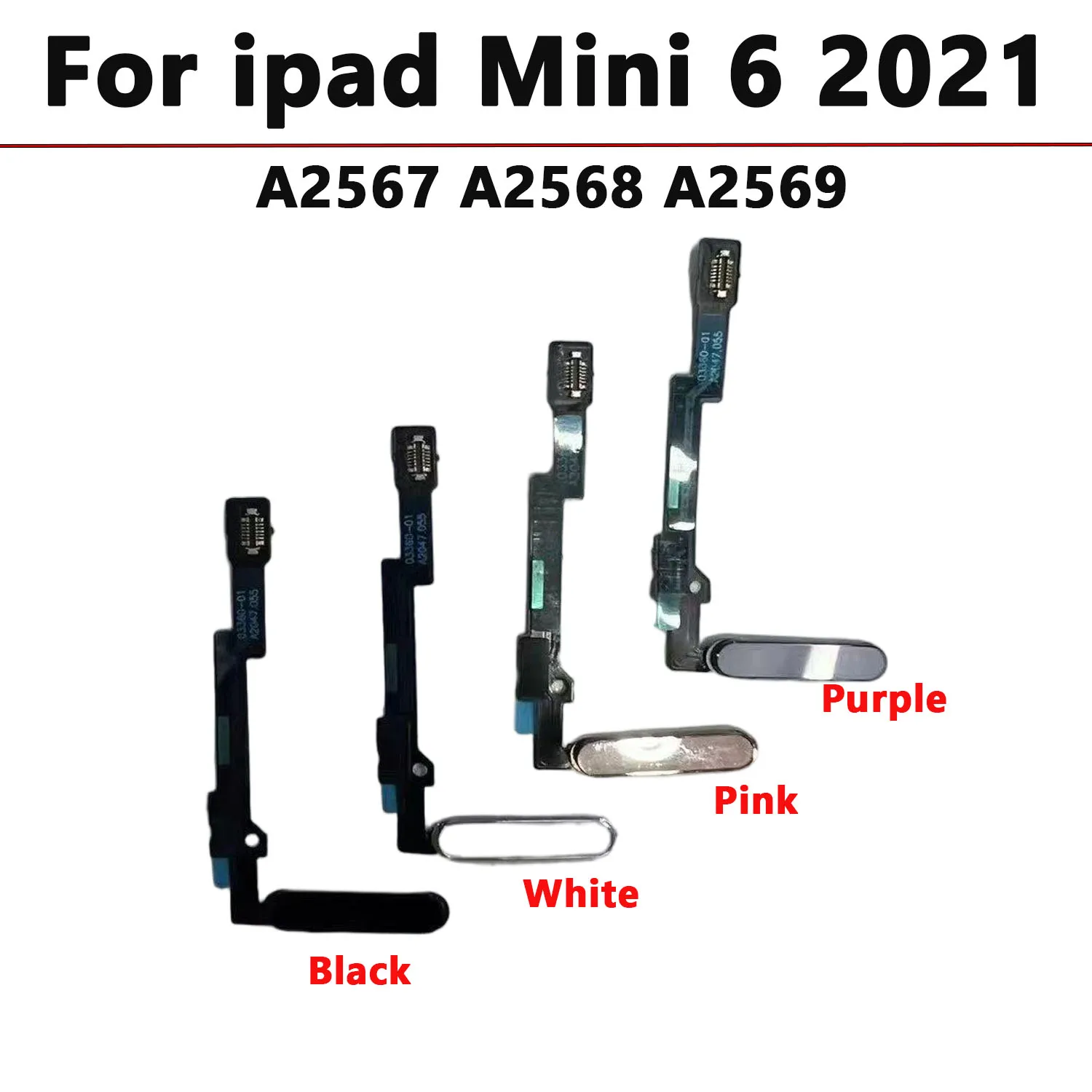 

Power On Off Button Key Fingerprint Connection Sensor Scanner Flex Cable For iPad Mini 6 Mini6 2021 A2567 A2568 A2569