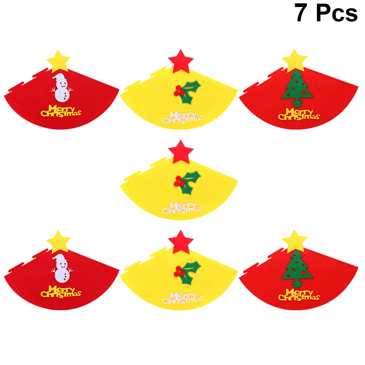 

7Pcs Christmas Hats Party Costume Holiday Accessories Festival Celebration Random Pattern Christmas Party