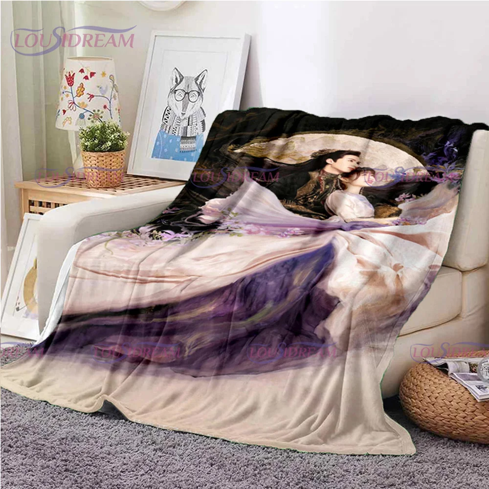 Liefde Tussen Fairy En Duivel Hd Print Deken Dong Fang Qing Cang Wang Hij Di Flanel Deken Beddengoed Sofa Sprei fans Gift