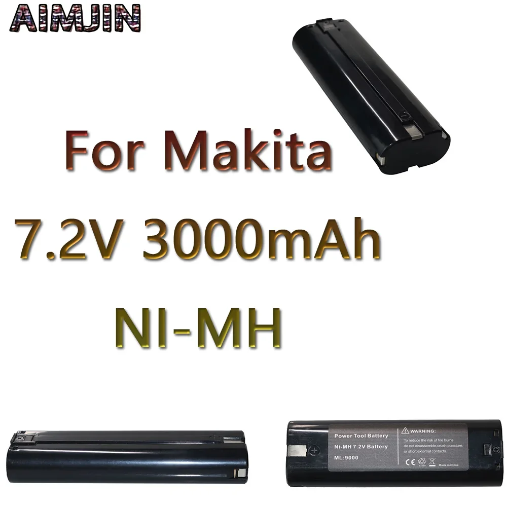 

7.2V 3000mAh Ni-MH Replacement Battery For Makita 7000 7002 7033 191679-9 192532-2 192695-4 632002-4 632003-2 7.2V Battery