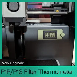 For Bambu P1P/P1S Filter Thermometer Holder LCD Digital Temperature Humidity Meter Thermometer for BambuLab Digital Thermometer