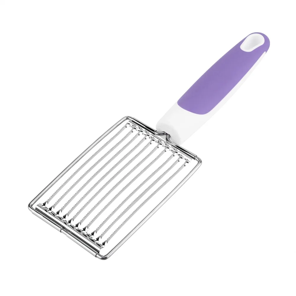 

Stainless Steel Luncheon Meat Cutter Comfortable Handle Serrated Slicing Tomato Slicers Non-Slip Effortless
