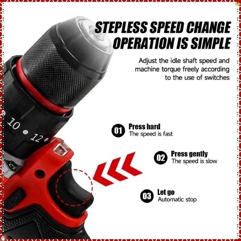 For Milwaukee 18V‑20V Battery Pin,150N.m Brushless Cordless Impact Drill for Decoration Team Repair & Home DIY