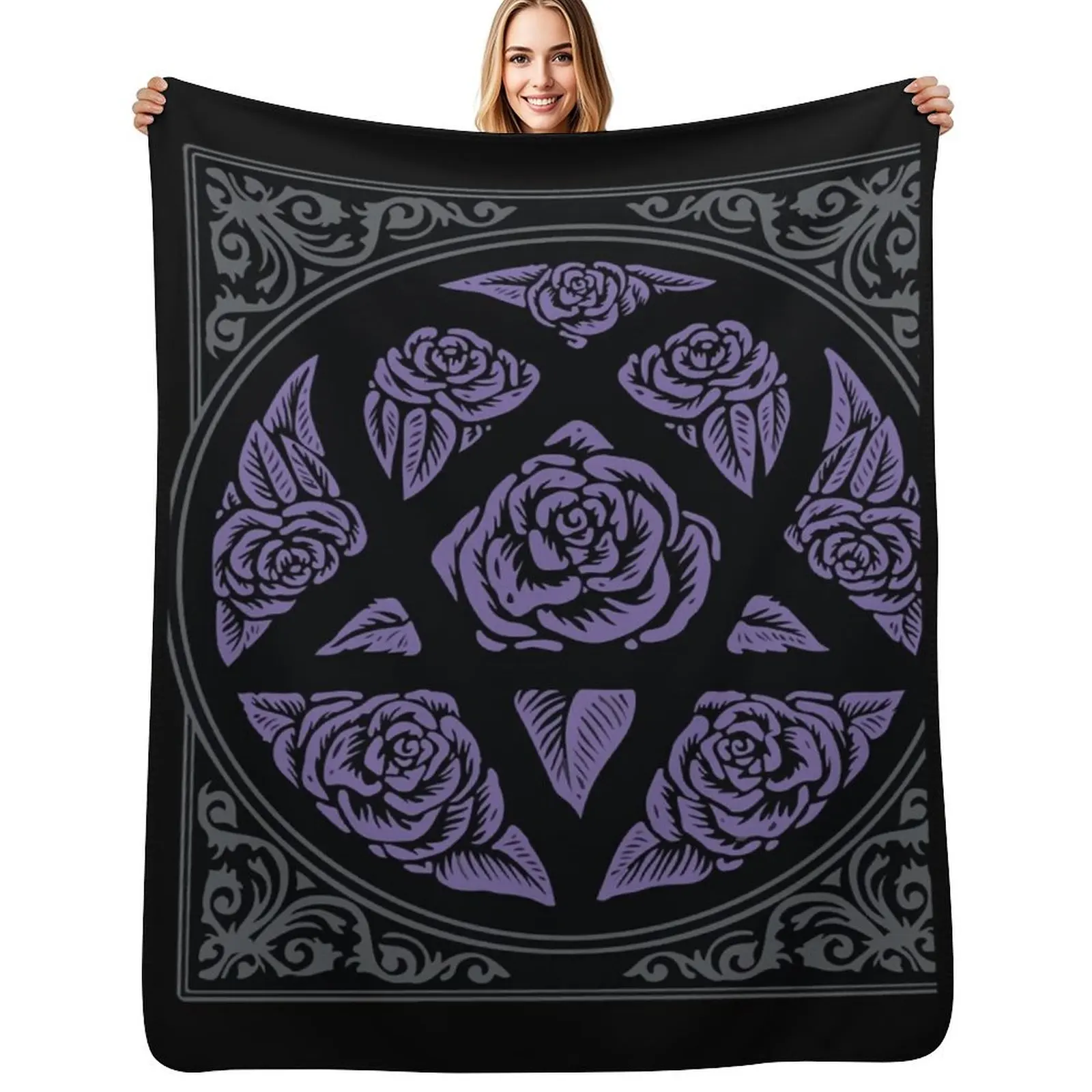 

Heartagram T-Shirts Purple Stroke Him Band Poster Ville Valo Sticker Heartagram Goth Metal -Shirt Throw Blanket