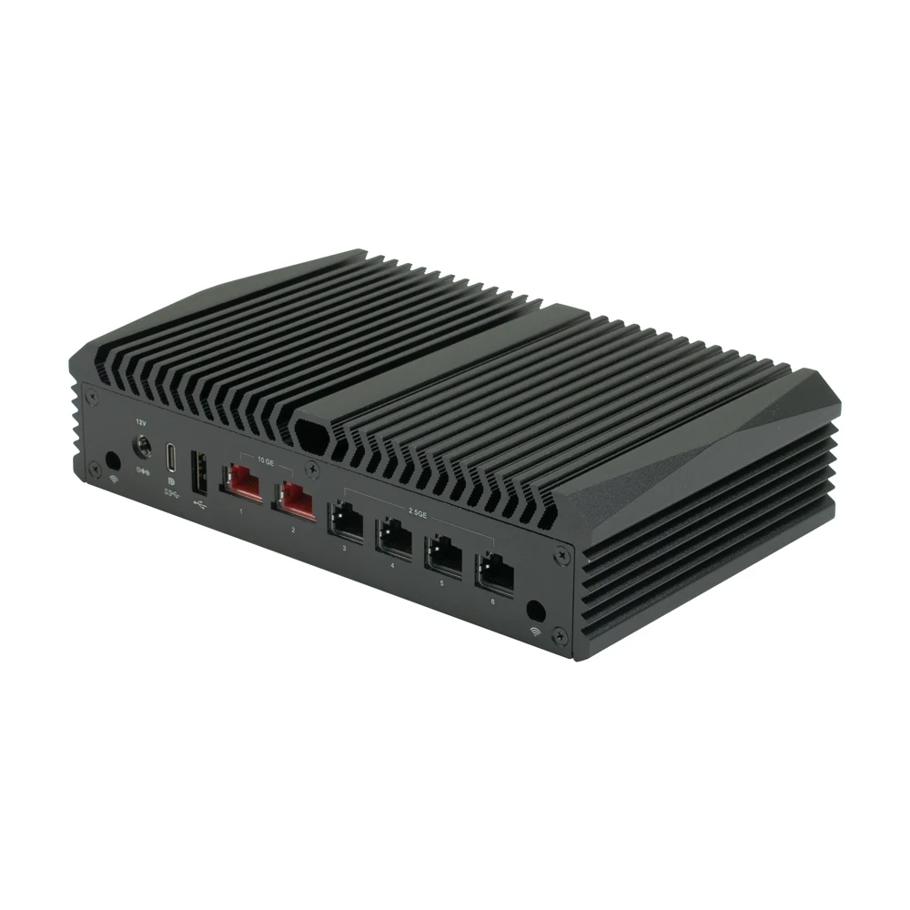 Qotom Q10900H6 Mini PC N100 N305 N150 N355,2x Marvell AQC113 10 Gigabit LAN, 4x Intel I226-V 2.5 Gigabit LAN Mini computer