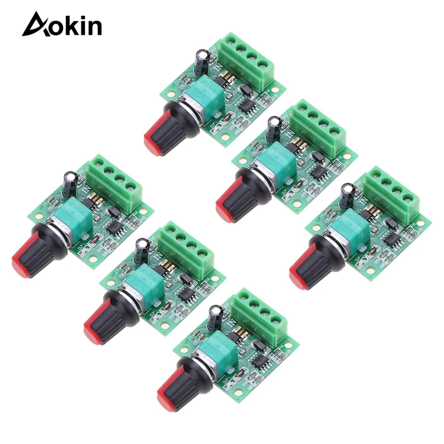 6Pcs 1.8V 3V 5V 6V 12V 2A 30W Low Voltage DC Motor Speed Controller PWM 1803BK 1803B Adjustable Driver Switch