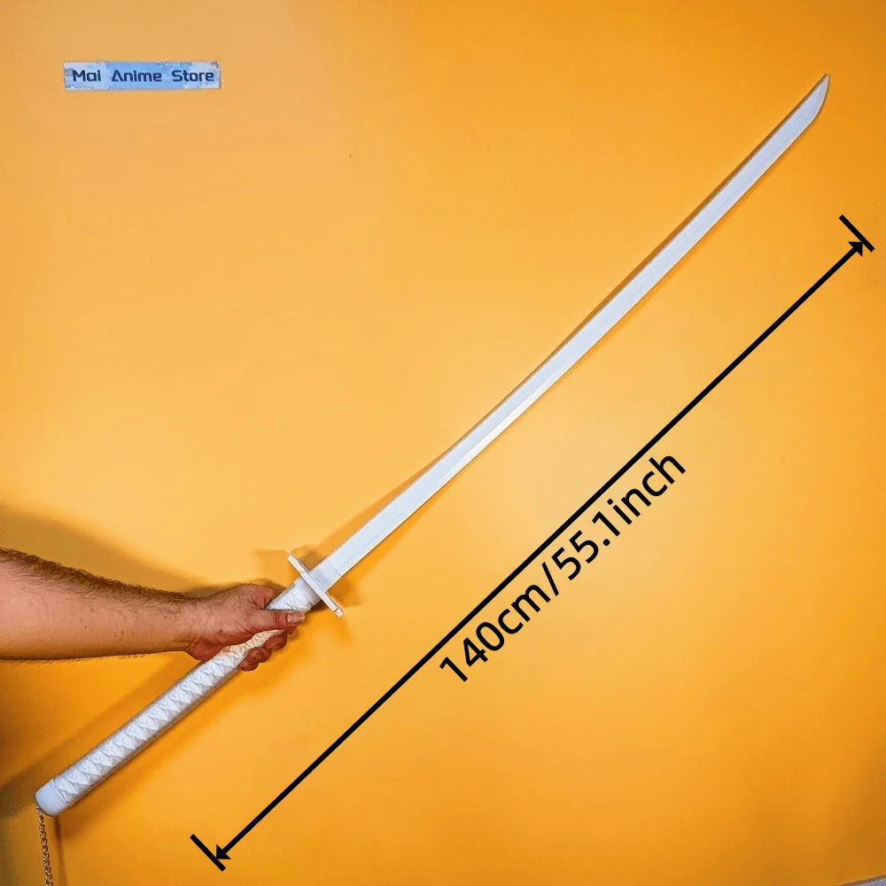 Katana de blanchiment 55 pouces, taille réelle, sabre Katana japonais Kurosaki Ichigo, accessoire de Cosplay Anime, couteau en bois, jouet non tranchant, cadeau
