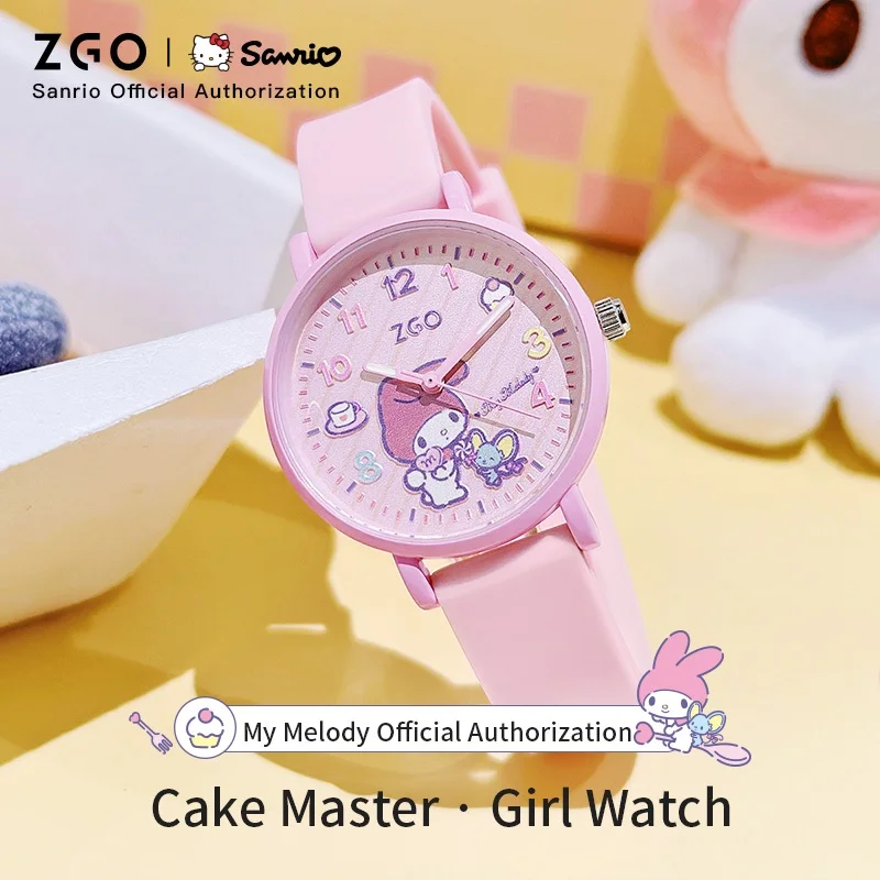 ZGO x Mymody Children\'s Watch Girl Student Pink Waterproof Cartoon Children\'s Quartz Watch 2177