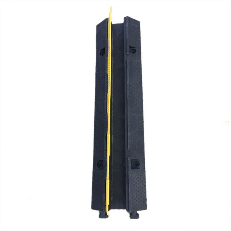 KOOJN Two Slot Rubber Speed Bumps PVC Rubber Plastic Two Slot Stage Wire Protection Board Cable Protection Board