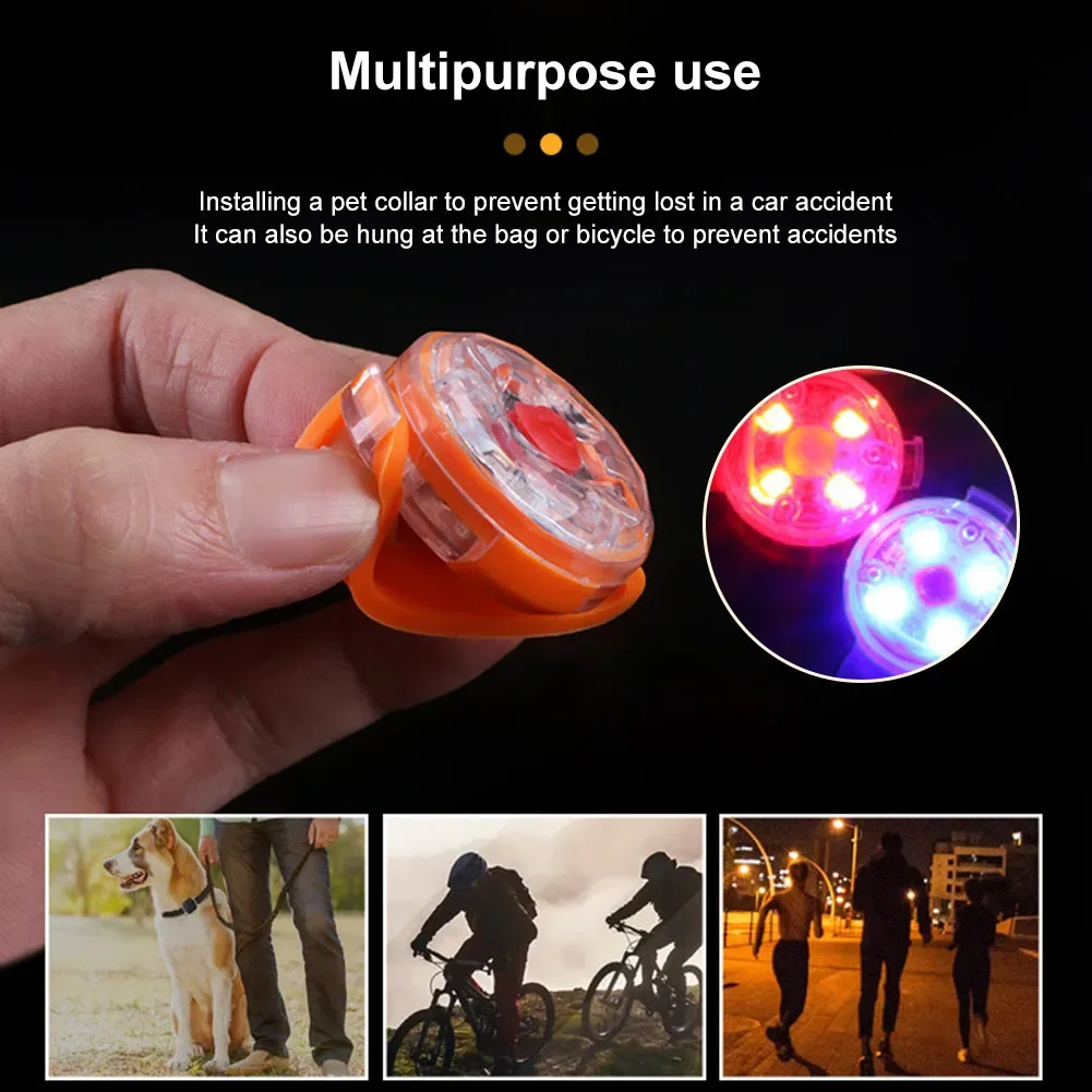 Dogs Collars Anti Loss Pendant Waterproof Safety LED Flashing Light USB Rechargeable Night Safety Luminous Light Pendant For Pet