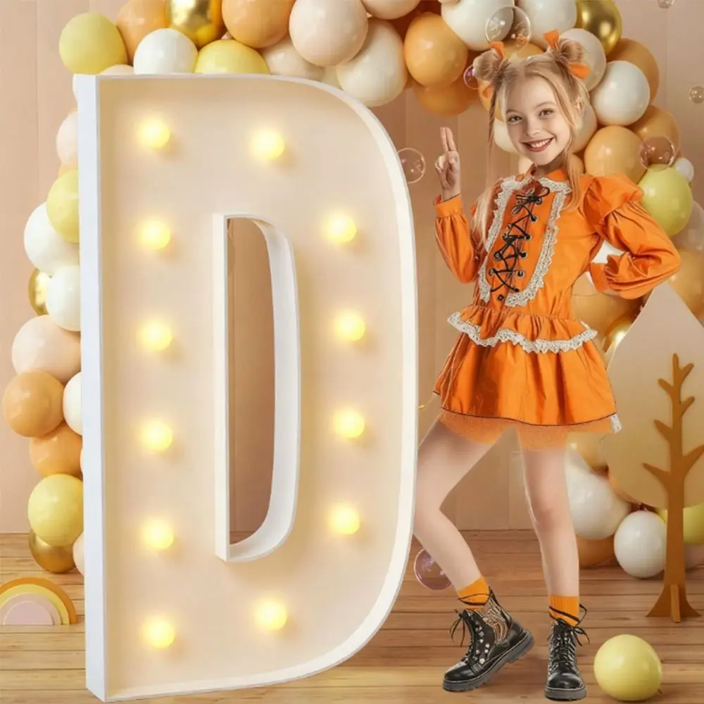 91.5CM Size Giant Letter Led Light Led Light DIY Name Balloon Filling Box Mosaic Design Large Letters Big Foam Board