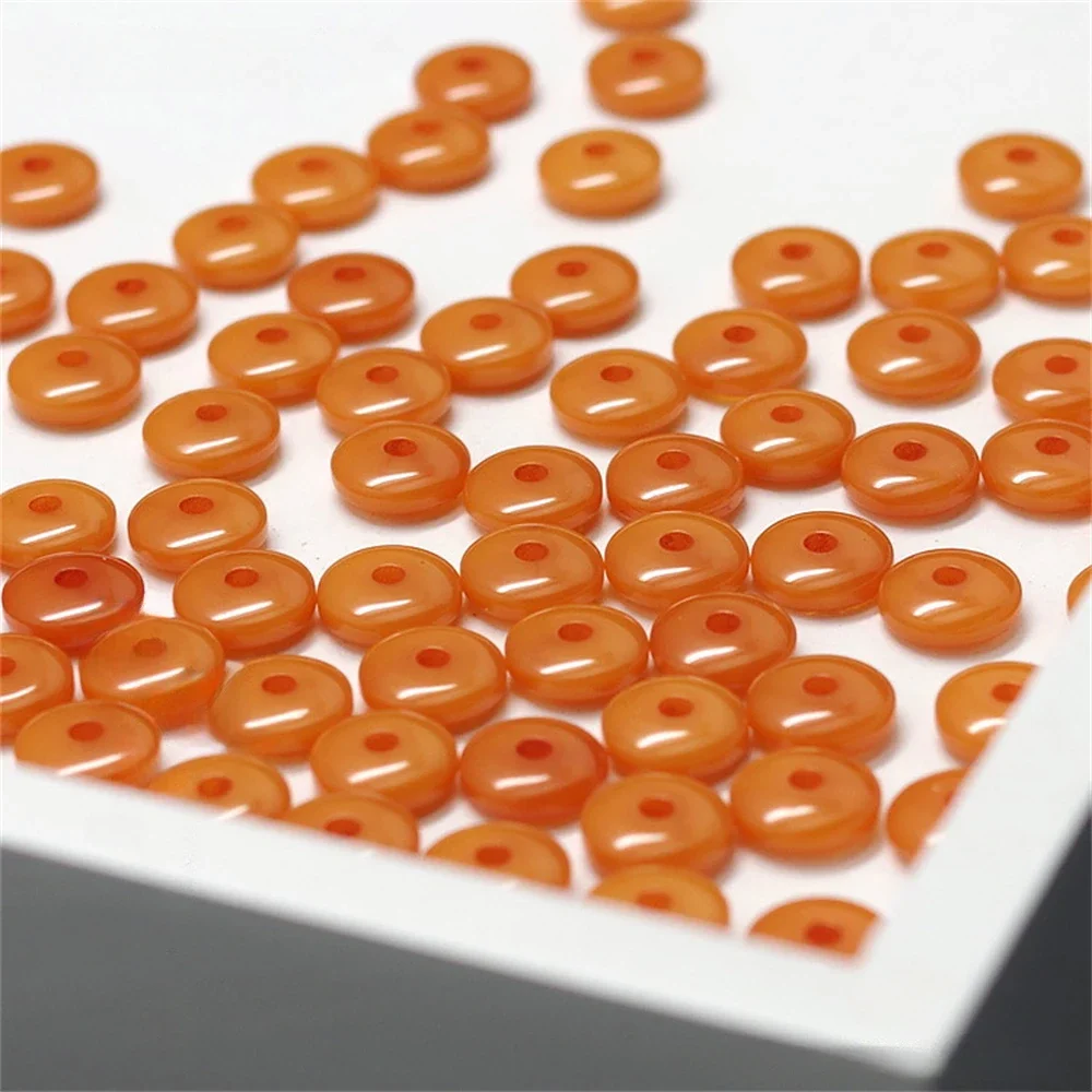 Imitation Amber 6x2 8x2mm Loose Beads for Jewelry Making Orange Beeswax Abacus DIY Bracelets Necklace Earring Key Chain