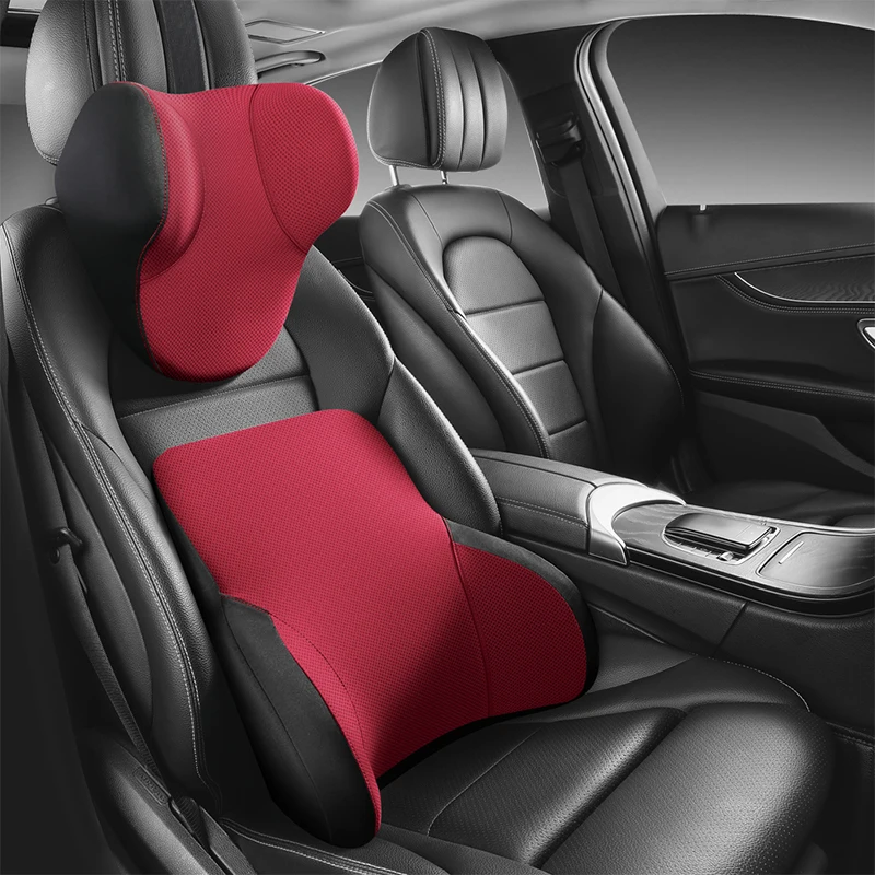 Car Cushion Lumbar Support Cushion Office Chair Low Back Pain Pillow Memory Foam Posture Correction Car Product Seat Cushion