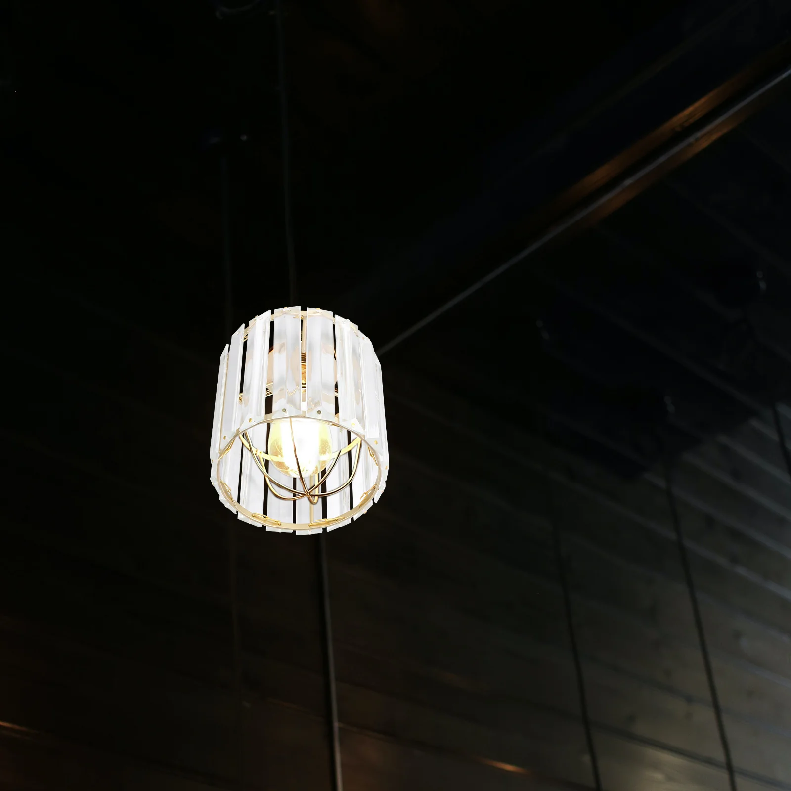 Klosz Unikalna lekka lampa sufitowa Metalowy abażur Klosz (E27) kryształowy klosz lampy lampa sufitowa