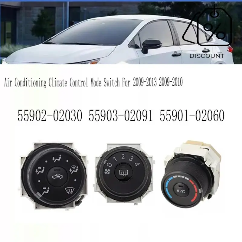 ABMF-3Pcs Toyota Corolla 2009-2013 Matrix 2009-2010 55902-02030 55903-02091 용 에어컨 기후 제어 모드 스위치