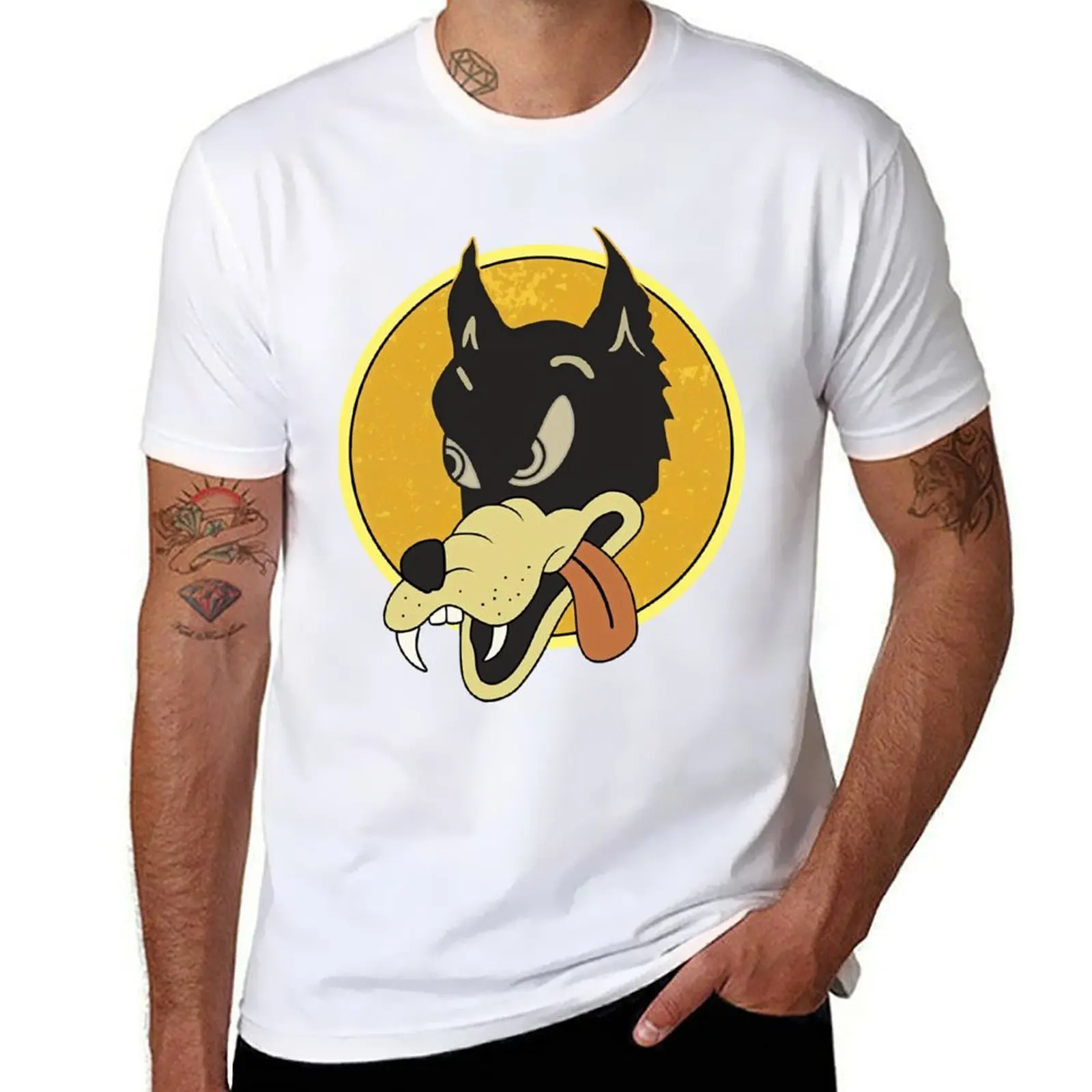 

Jerry Garcia Wolf Guitar, T-Shirt Street Art Print Tee Shirt