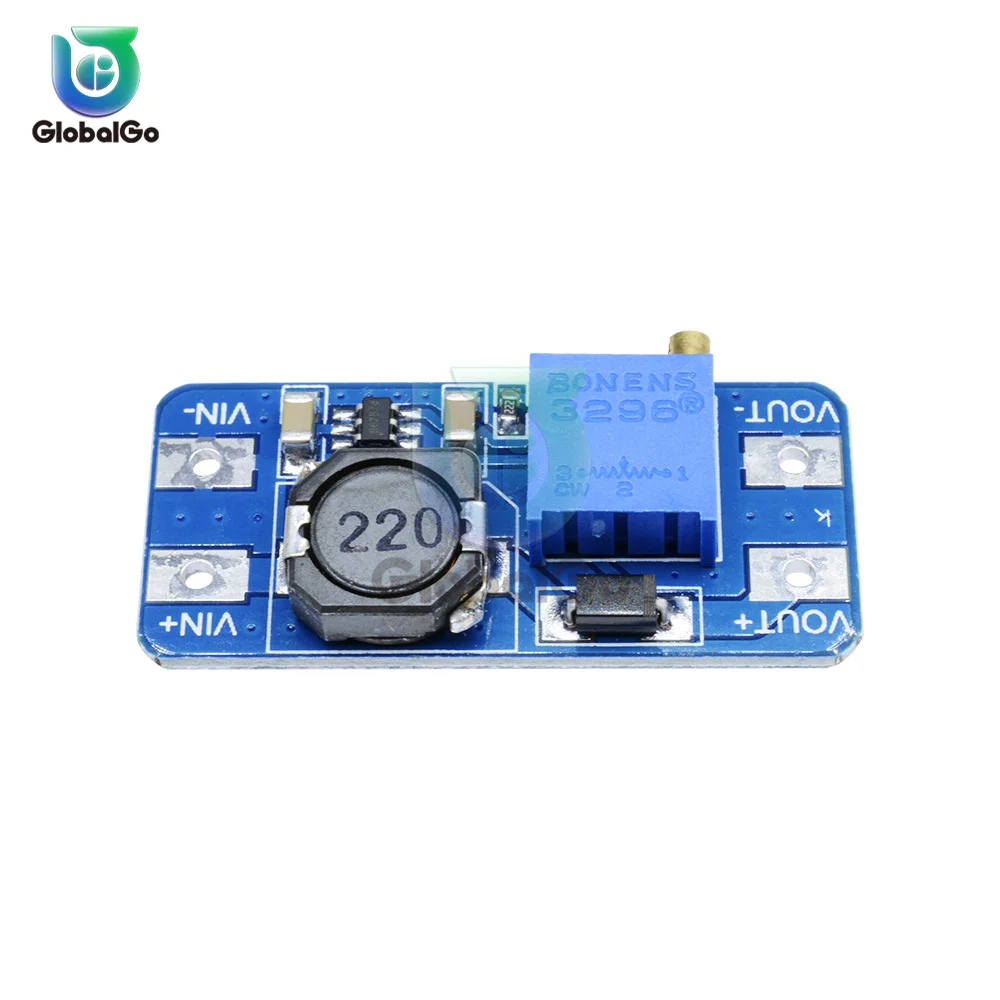 MT3608 DC-DC Step Up Converter Booster Power Supply Module Boost Step-up Board MAX output 28V 2A for Arduino Diy Kit