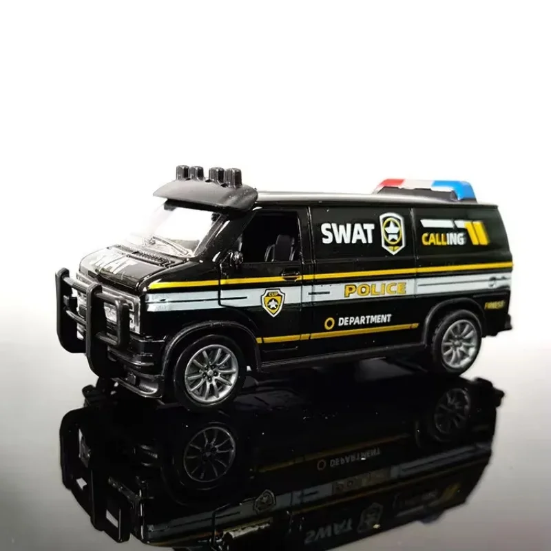 1:32 Simulation Ambulance Model Alloy Pull Back Die-casting Car Toy Police Special Car Children's Toy Gift