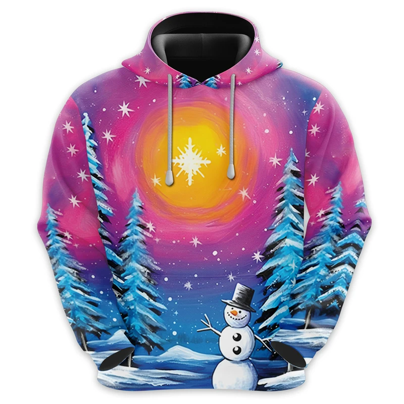 Christmas Vibes Graphic Sweatshirts Cute Snowman Hoodies For Women Clothes Casual Snow Man Hoody Female Sweatshirts Xmas Gifts