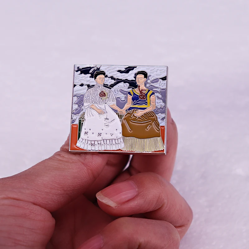 Mexikanischer Künstler, Kunstgemälde, Emaille-Anstecknadel für Kleidung, Rucksäcke und Taschen