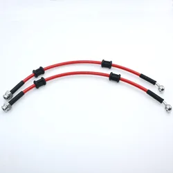 1 Pair Stainless Metric M10x1 Female Conv Swivel + 10mm 20 degree Banjo Braided Universal Hydraulic Brake Hose Clutch Oil Line