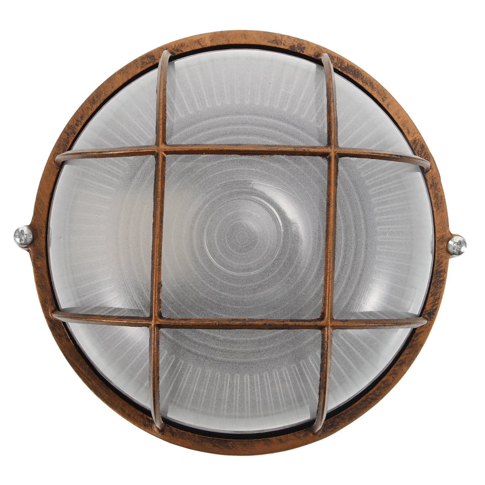 Bulkhead Light Glass Lampshade Aluminium Frame Outdoor Patio Wall Lamp Shade E27 Dustproof Explosion-Proof Decorative Light
