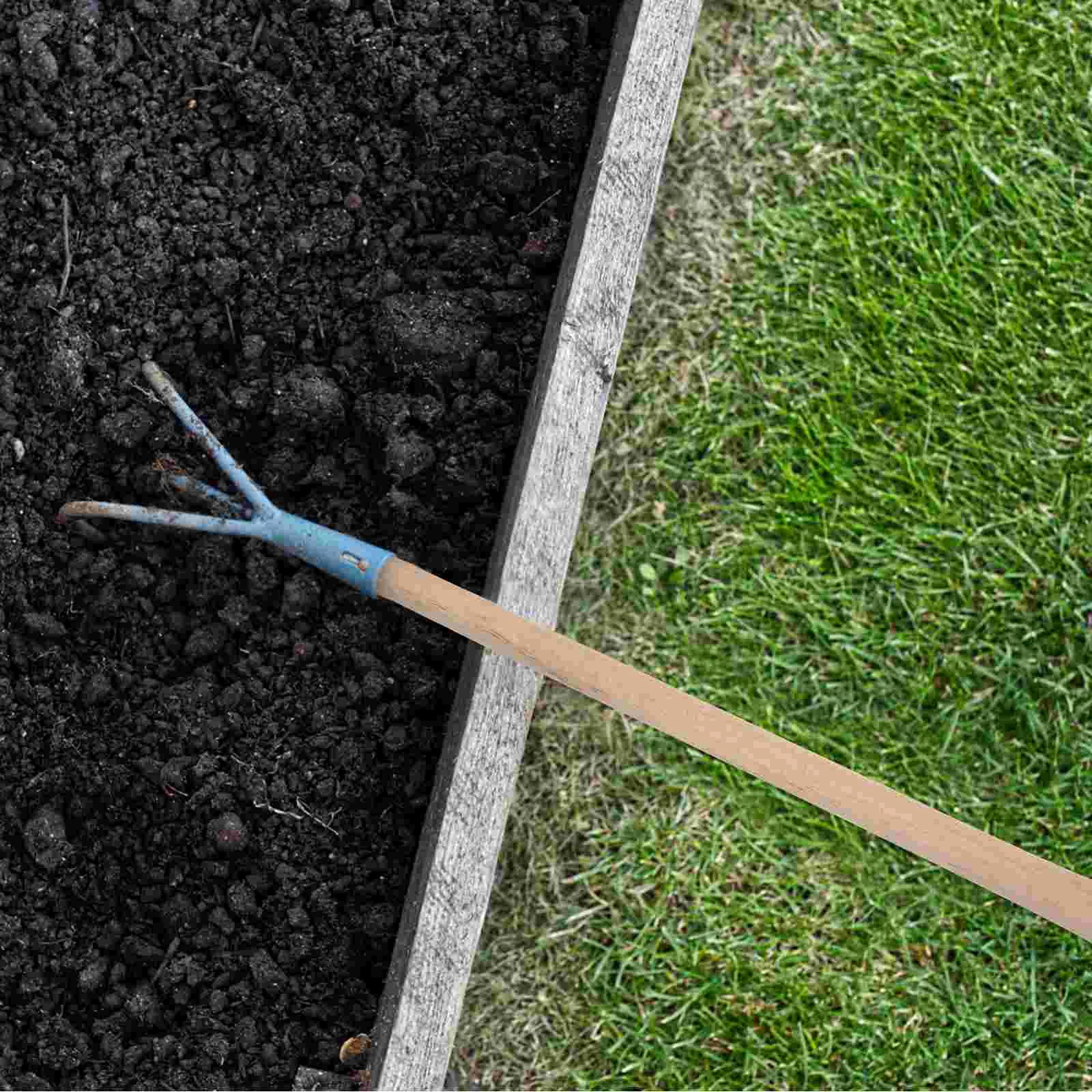 Houe à manche en bois massif, marteau en bois, accessoires de jardin Foy, poignée de rechange, balai long, 2 pièces