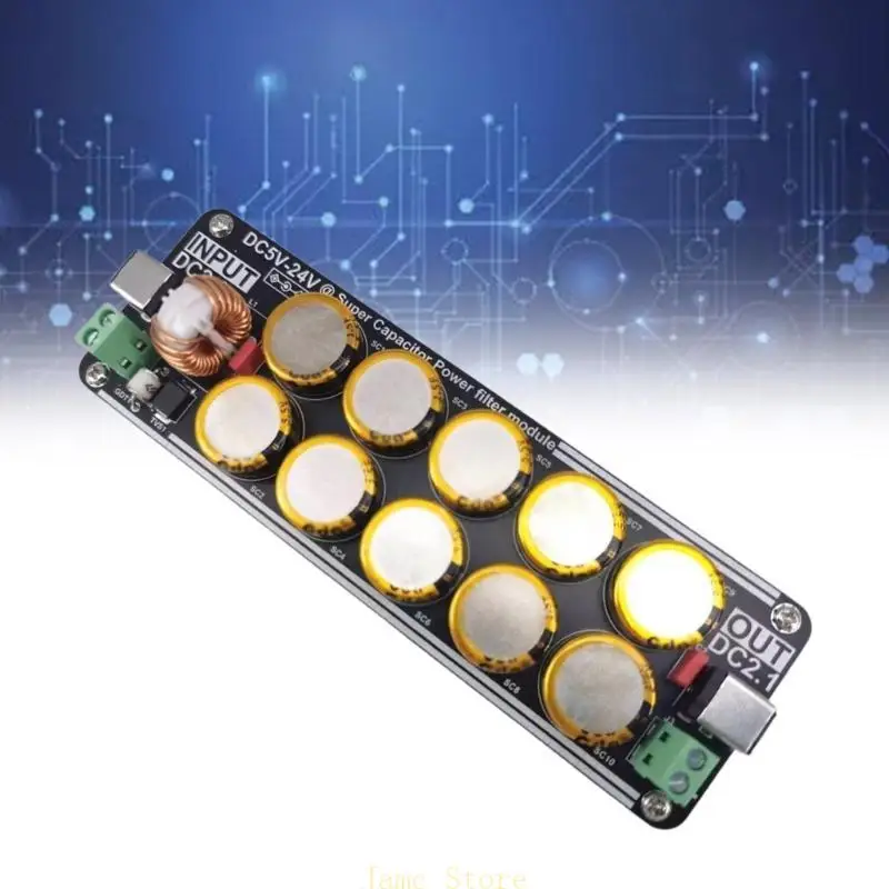 LX0B DC5V-24V Super Capacitor Power Filter Module for 5V 24V Devices Minimize Interferences and Response Module