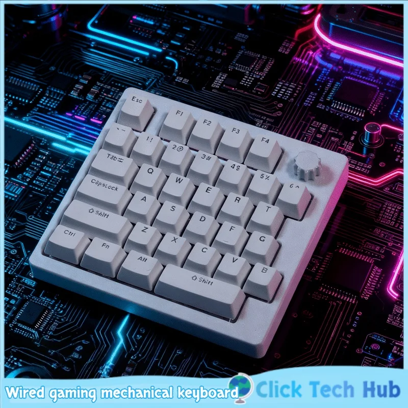 

Wired One Handed Gaming Mechanical Keyboard Single-Mode 34 Keys Rgb Full Keys No Punch Full Keys Customizable Adjustable Keys