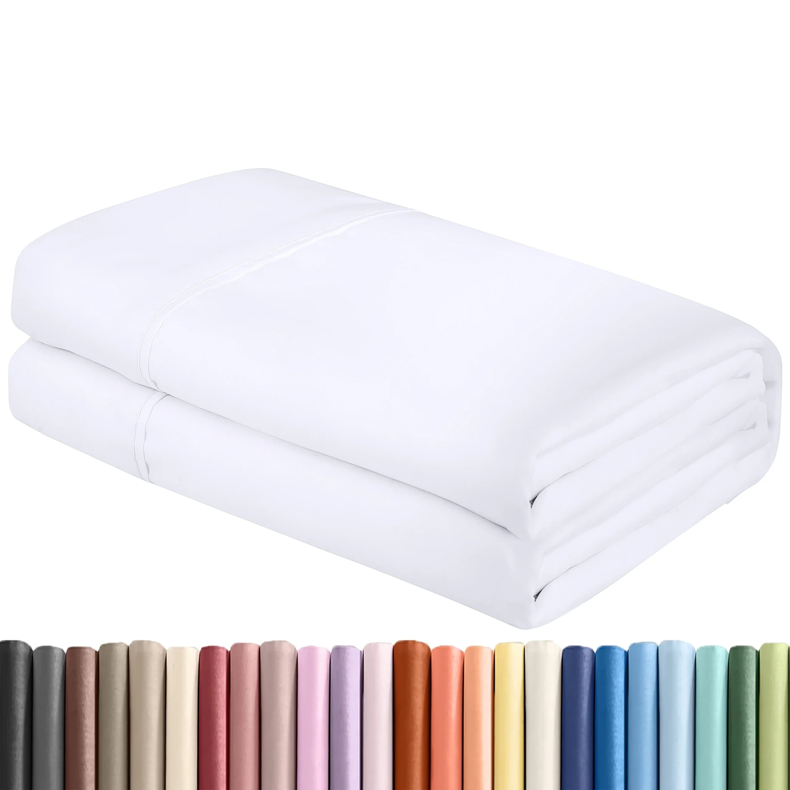 Draps de lit de luxe – Élégant, sans plis, 1500 fils, options multicolores